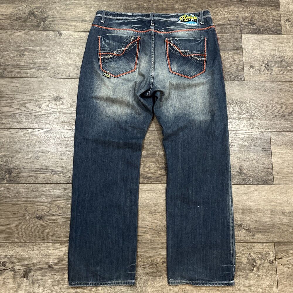 Vintage Y2K Akademiks Wide Leg Baggy Jeans Embroidered Skate - Men’s 40x32